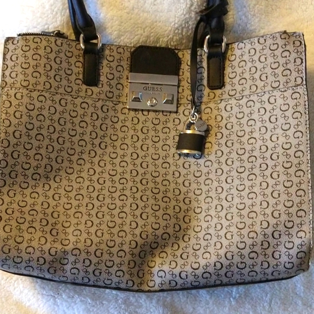 Authentic large sized Guess purse